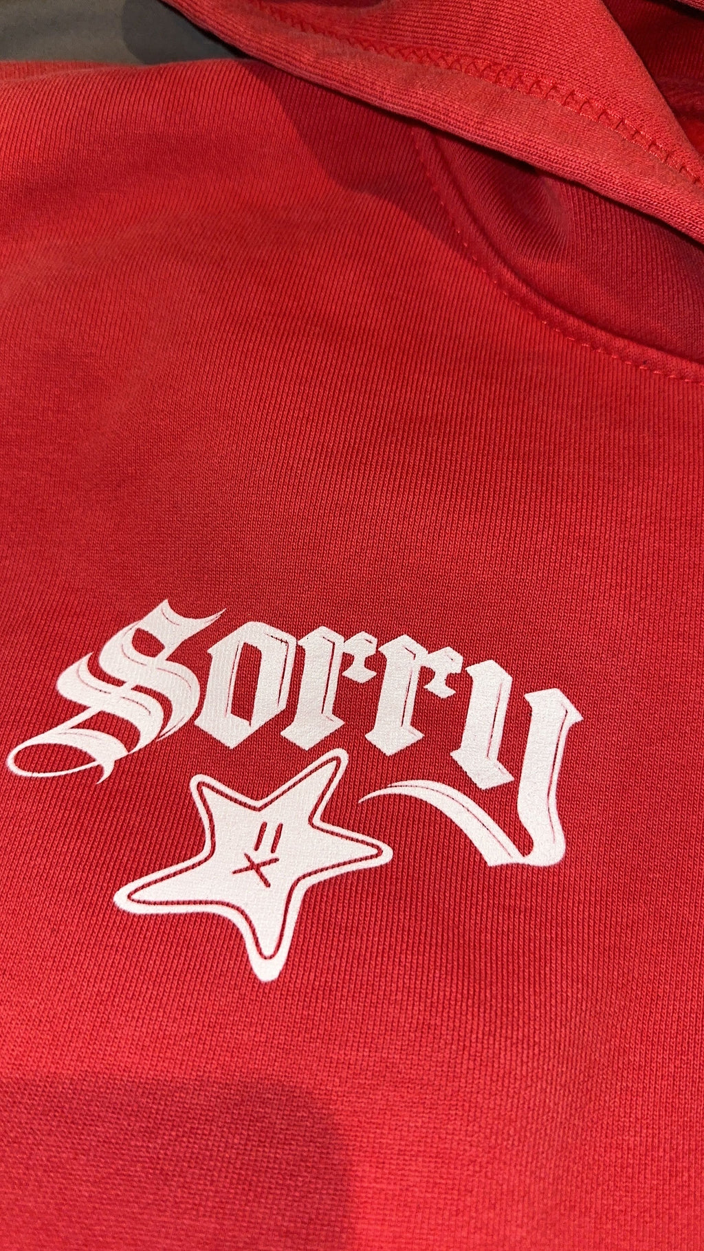 RED SORRY HOODIE
