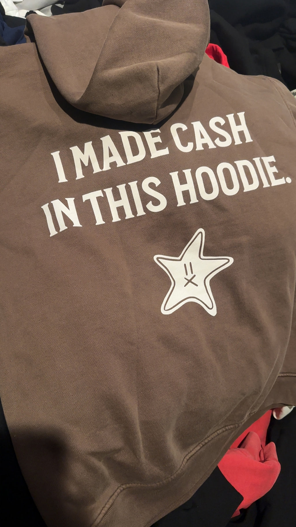 BROWN SORRY HOODIE