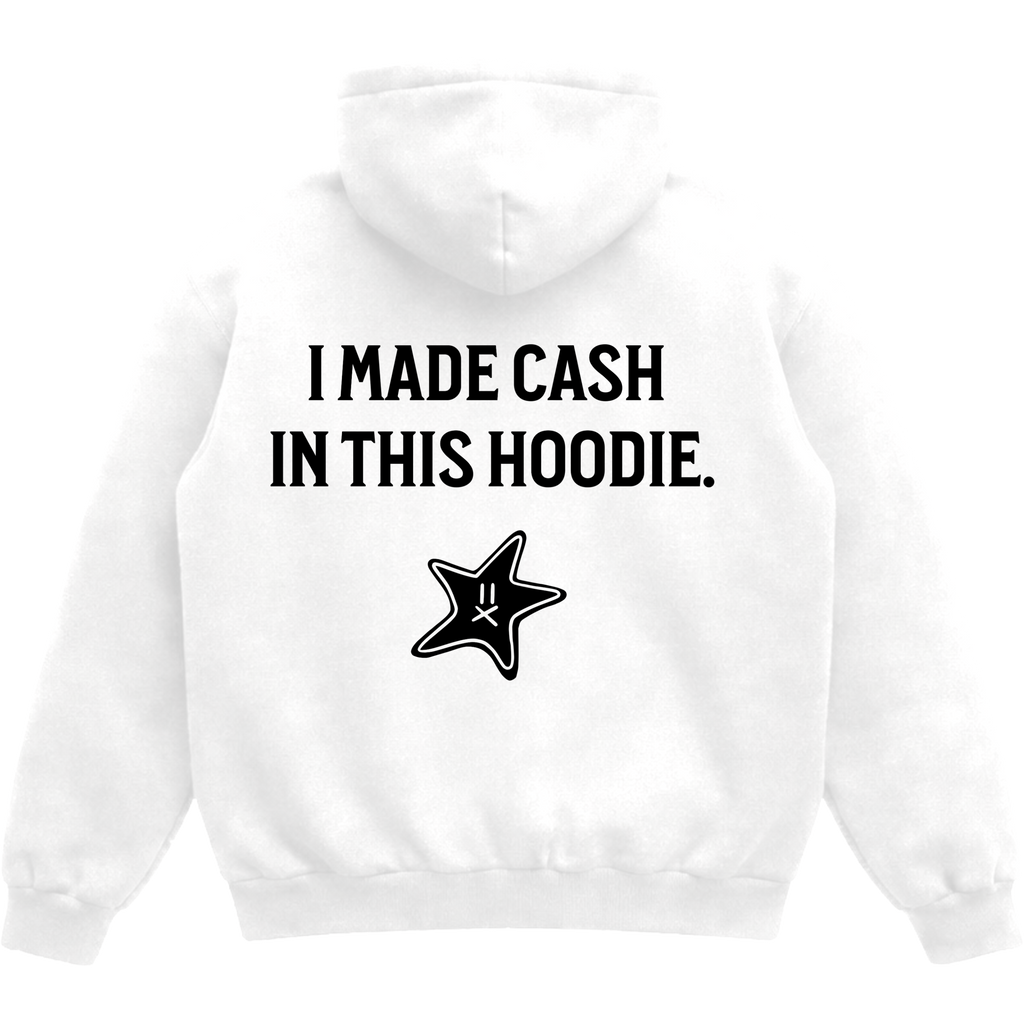 WHITE SORRY HOODIE