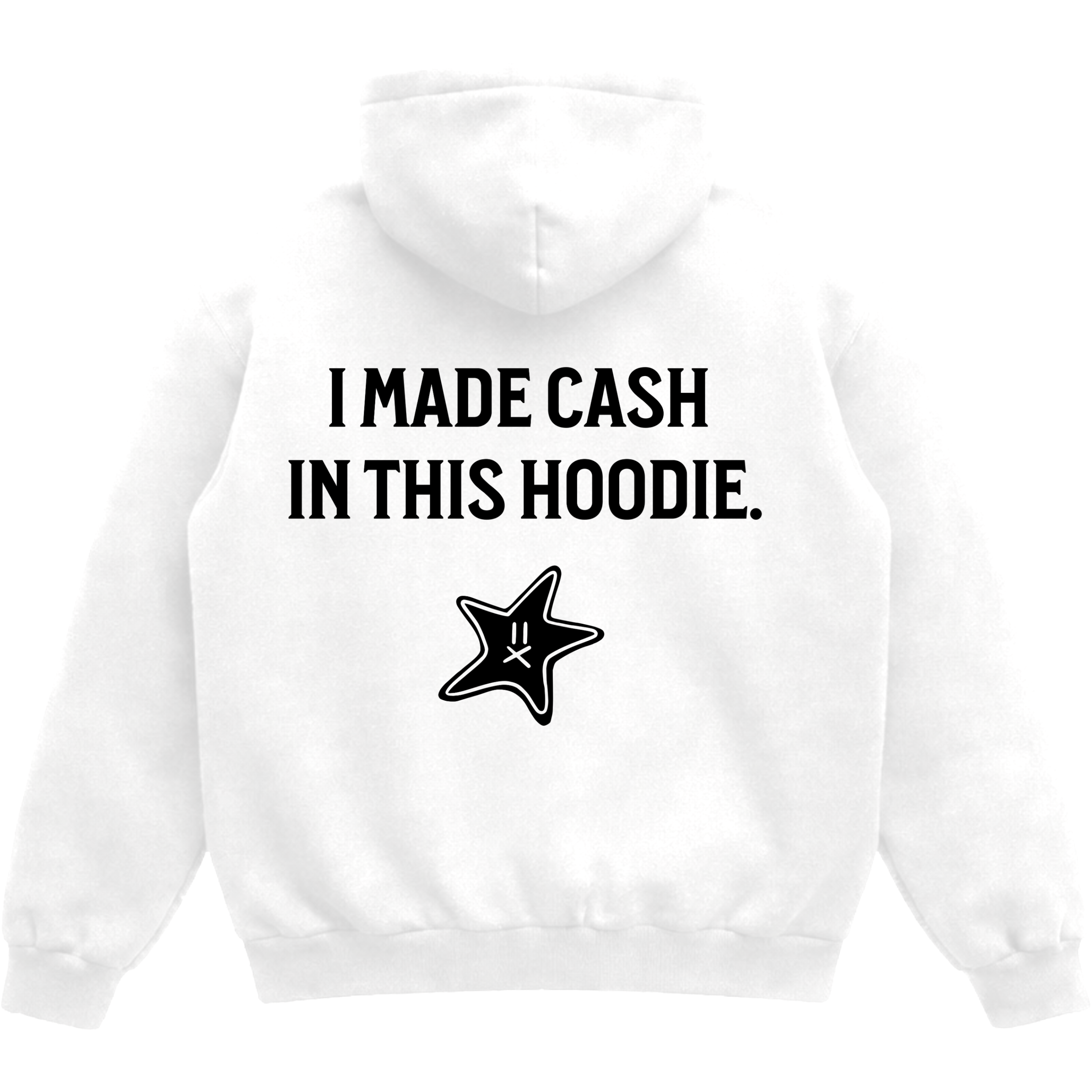 WHITE SORRY HOODIE