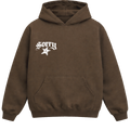 BROWN SORRY HOODIE
