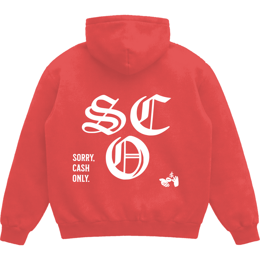 RED SORRY HOODIE